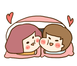 Extremely cute couple sticker #8999535