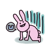 Poker face rabbits sticker #8999587