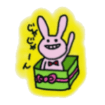 Poker face rabbits sticker #8999589