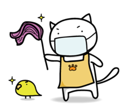 cat&parakeet3 sticker #9000536