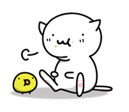 cat&parakeet3 sticker #9000541