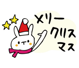 Rabbit of Christmas and New Year's sticker #9000659