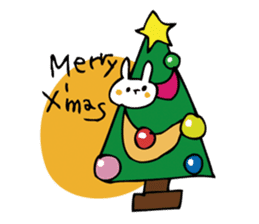 Rabbit of Christmas and New Year's sticker #9000663