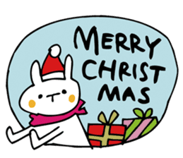 Rabbit of Christmas and New Year's sticker #9000664