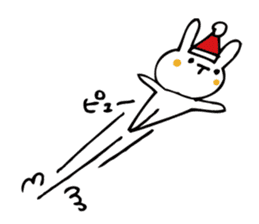 Rabbit of Christmas and New Year's sticker #9000674