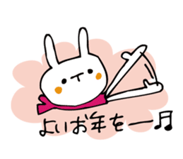 Rabbit of Christmas and New Year's sticker #9000678