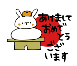 Rabbit of Christmas and New Year's sticker #9000687