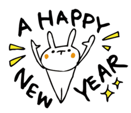 Rabbit of Christmas and New Year's sticker #9000693
