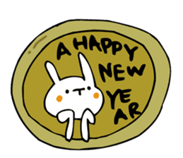Rabbit of Christmas and New Year's sticker #9000694