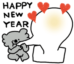 A Happy new year. New Year's card sticker #9000977
