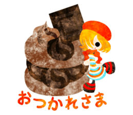 Sticker of Sweets and little people sticker #9002737