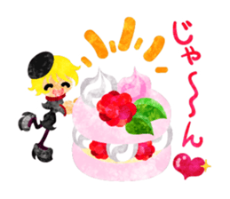 Sticker of Sweets and little people sticker #9002739