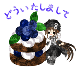 Sticker of Sweets and little people sticker #9002741