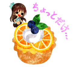 Sticker of Sweets and little people sticker #9002746