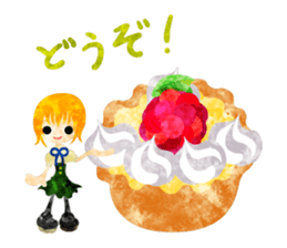 Sticker of Sweets and little people sticker #9002748