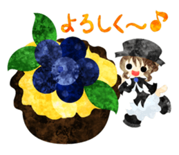 Sticker of Sweets and little people sticker #9002749