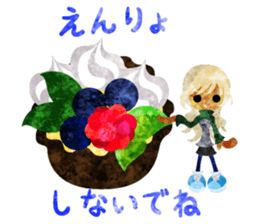 Sticker of Sweets and little people sticker #9002750