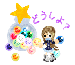 Sticker of Sweets and little people sticker #9002751