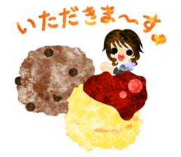 Sticker of Sweets and little people sticker #9002752