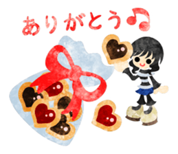 Sticker of Sweets and little people sticker #9002754