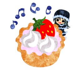 Sticker of Sweets and little people sticker #9002756