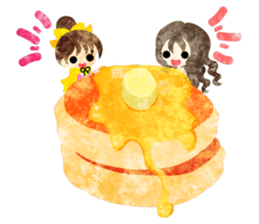 Sticker of Sweets and little people sticker #9002757