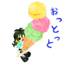 Sticker of Sweets and little people sticker #9002760