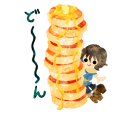 Sticker of Sweets and little people sticker #9002762