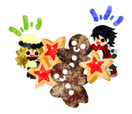 Sticker of Sweets and little people sticker #9002763