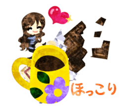 Sticker of Sweets and little people sticker #9002765