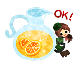 Sticker of Sweets and little people sticker #9002767