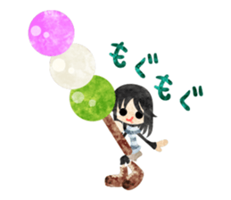 Sticker of Sweets and little people sticker #9002772