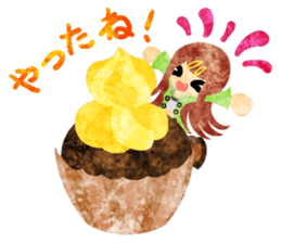 Sticker of Sweets and little people sticker #9002774