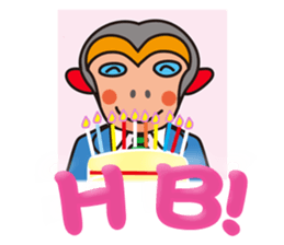 Monkeyyeee, a lucky white-collar monkey sticker #9003595