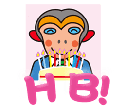 Monkeyyeee, a lucky white-collar monkey sticker #9003595