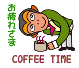 Monkeyyeee, a lucky white-collar monkey sticker #9003611