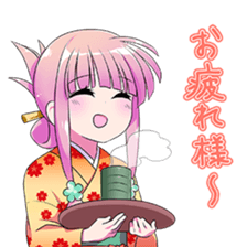 New years conversation Japanese Moe sticker #9003955