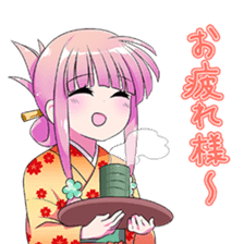 New years conversation Japanese Moe sticker #9003955