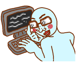 Weirdo festival blue man sticker #9004160