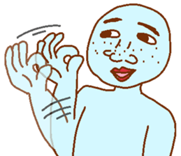 Weirdo festival blue man sticker #9004175