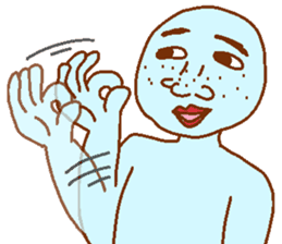 Weirdo festival blue man sticker #9004175