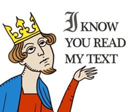 Manuscript-like KING sticker #9004936