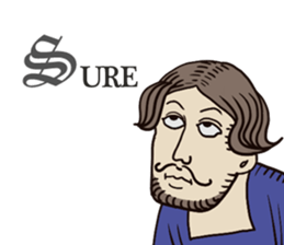 Manuscript-like KING sticker #9004937