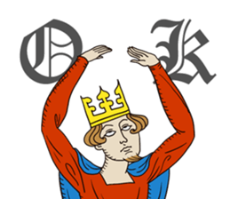 Manuscript-like KING sticker #9004940