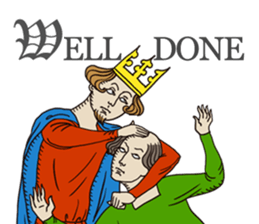 Manuscript-like KING sticker #9004950