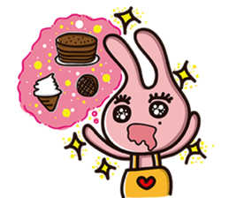 Sling rabbit wonderful life sticker #9005499