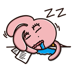 Sling rabbit wonderful life sticker #9005509