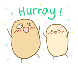 Potato Friends Yuu & Mai sticker #9005595