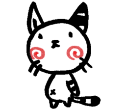 Striped horn cat sticker #9006896