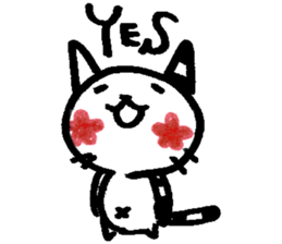 Striped horn cat sticker #9006897